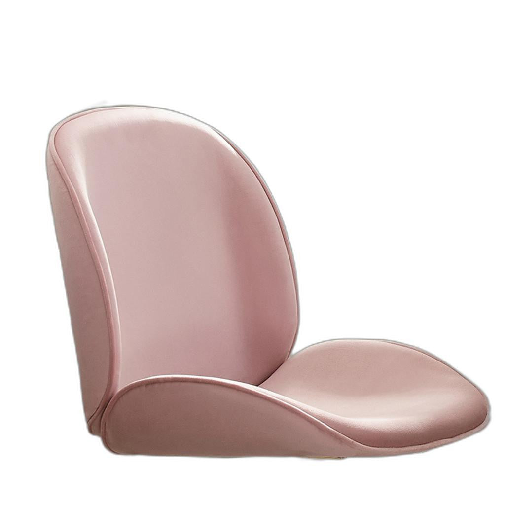 HomeRoots Set of 2 Gold And Pink Velvet Shell Shape Dining Chairs