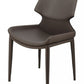 HomeRoots Set of 2 Gray Faux Leather Wrapped Dining Chairs