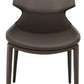 HomeRoots Set of 2 Gray Faux Leather Wrapped Dining Chairs