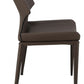 HomeRoots Set of 2 Gray Faux Leather Wrapped Dining Chairs