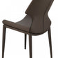 HomeRoots Set of 2 Gray Faux Leather Wrapped Dining Chairs