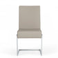 HomeRoots Set of 2 Gray Silver Modern Dining Chairs