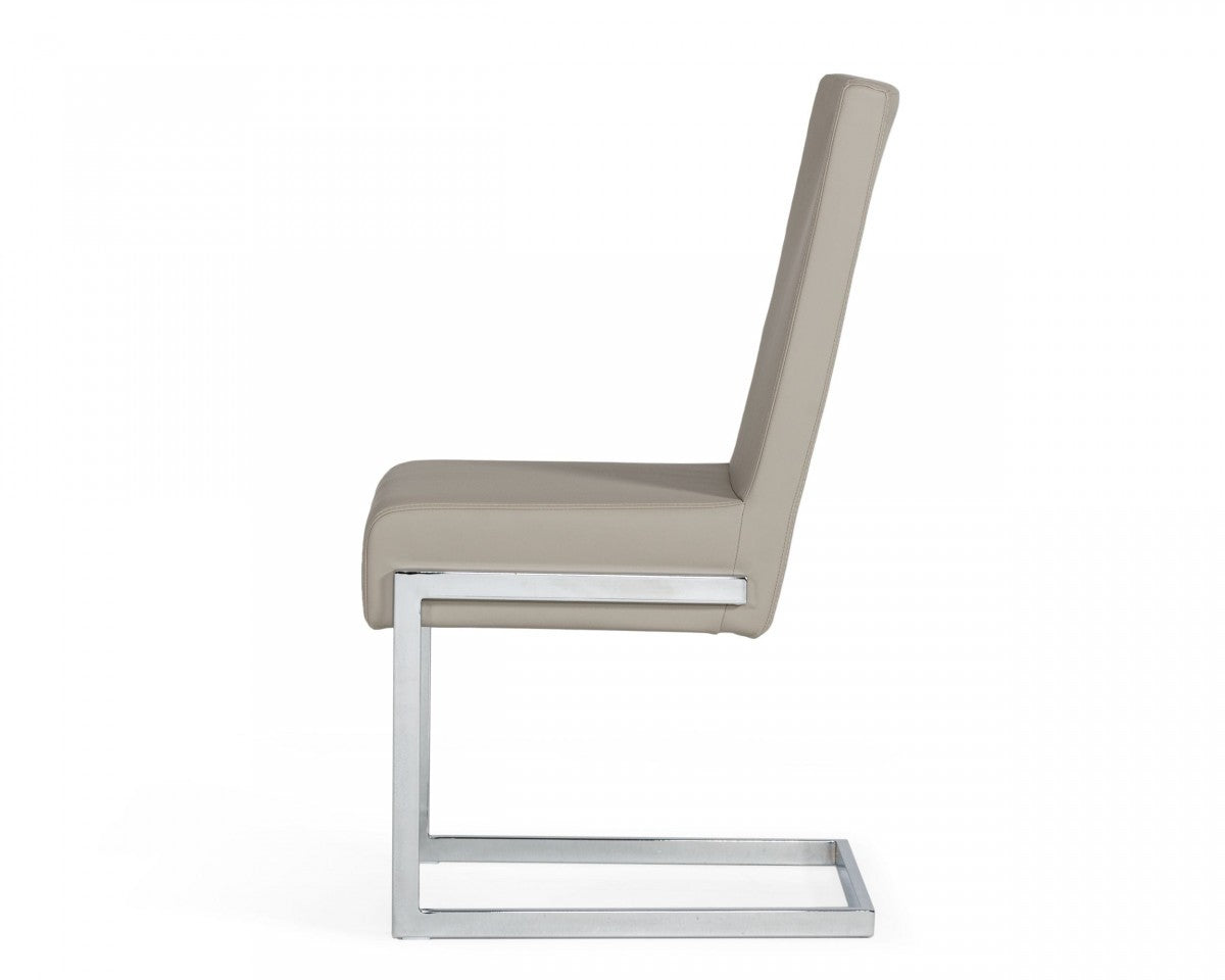 HomeRoots Set of 2 Gray Silver Modern Dining Chairs