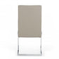 HomeRoots Set of 2 Gray Silver Modern Dining Chairs
