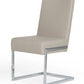 HomeRoots Set of 2 Gray Silver Modern Dining Chairs