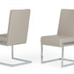 HomeRoots Set of 2 Gray Silver Modern Dining Chairs