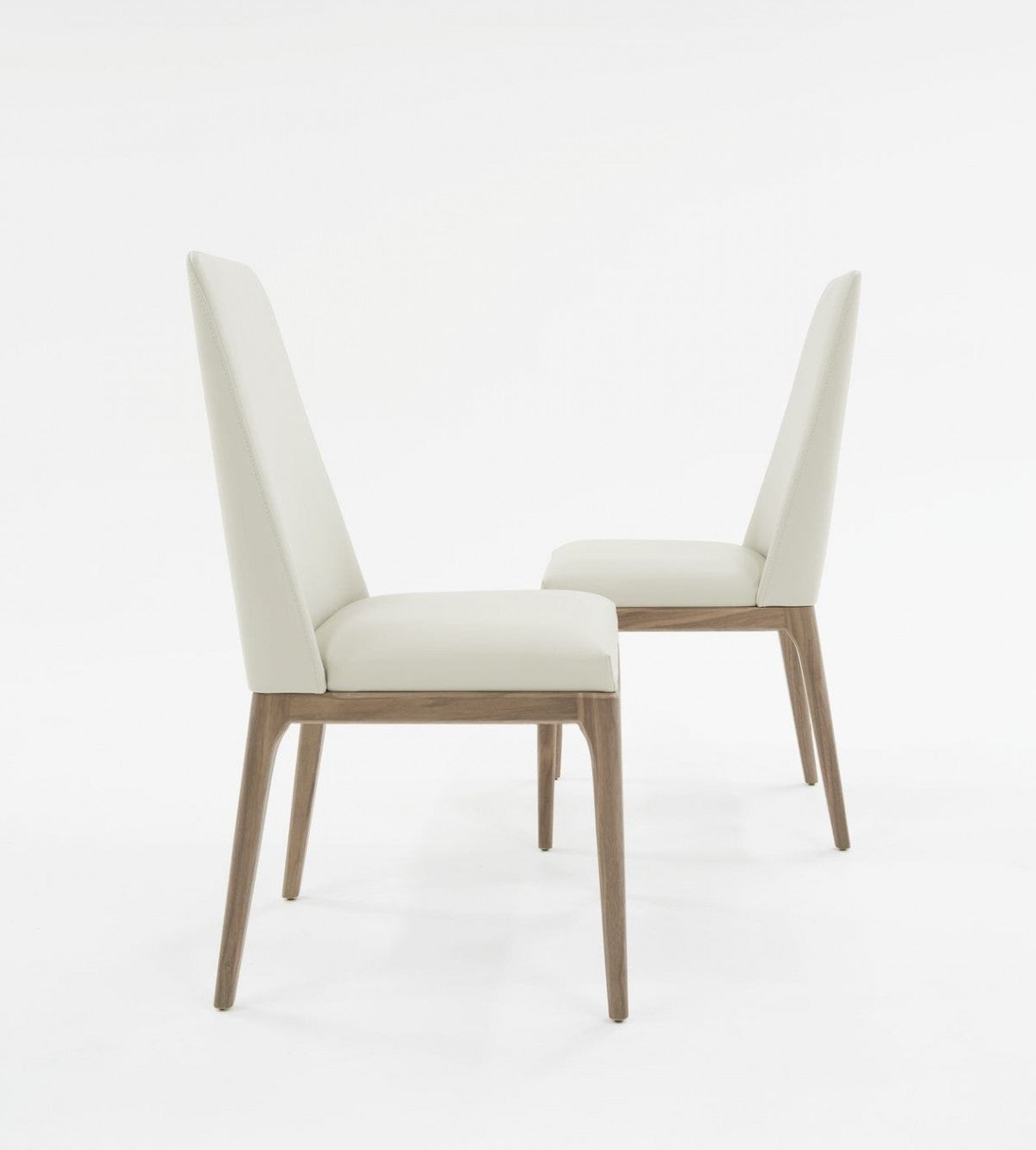 HomeRoots Set of 2 Gray Walnut Dining Chairs