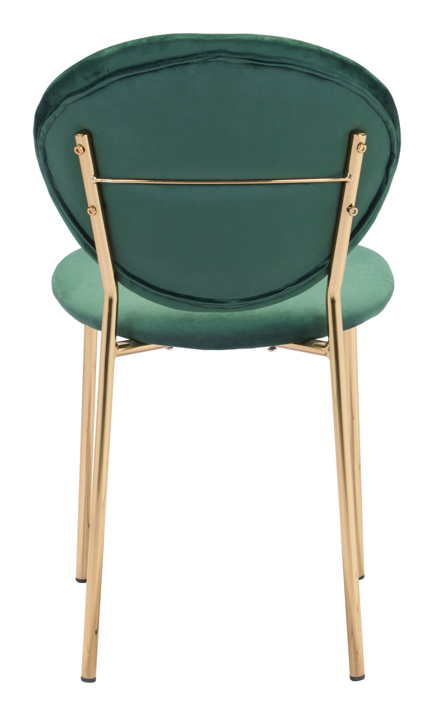 HomeRoots Set of 2 Green And Gold Modern Dining or Side Chairs