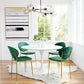 HomeRoots Set of 2 Green And Gold Modern Dining or Side Chairs