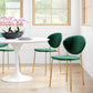 HomeRoots Set of 2 Green And Gold Modern Dining or Side Chairs