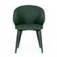 HomeRoots Set of 2 Green Fabric Wrapped Dining Chairs