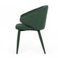 HomeRoots Set of 2 Green Fabric Wrapped Dining Chairs