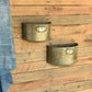 HomeRoots Set of 2 Half Bucket Metal Planter