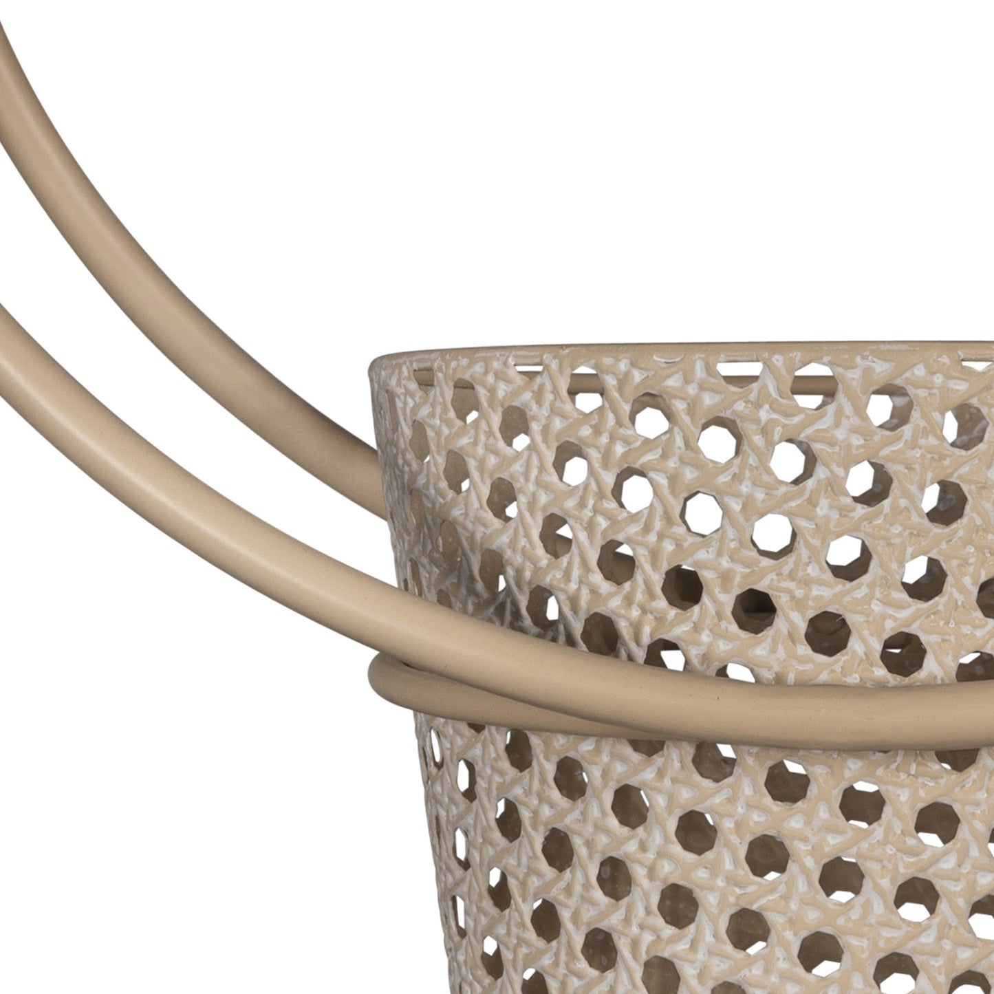 HomeRoots Set of 2 Metallic Cane Wall Planters
