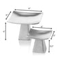 HomeRoots Set of 2 Mod Matte Silver Pedestal Candle Holders
