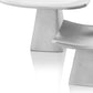 HomeRoots Set of 2 Mod Matte Silver Pedestal Candle Holders
