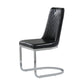 HomeRoots Set of 2 Modern Black Dining Chairs With Horse Shoe Style Metal Base