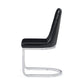 HomeRoots Set of 2 Modern Black Dining Chairs With Horse Shoe Style Metal Base