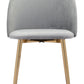 HomeRoots Set of 2 Pale Gray And Gold Modern Pringle Dining Chairs