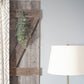 HomeRoots Set of 2 Rustic Natural Weathered Grey Wood Window Shutters with Hanger