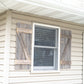HomeRoots Set of 2 Rustic Natural Weathered Grey Wood Window Shutters with Hanger