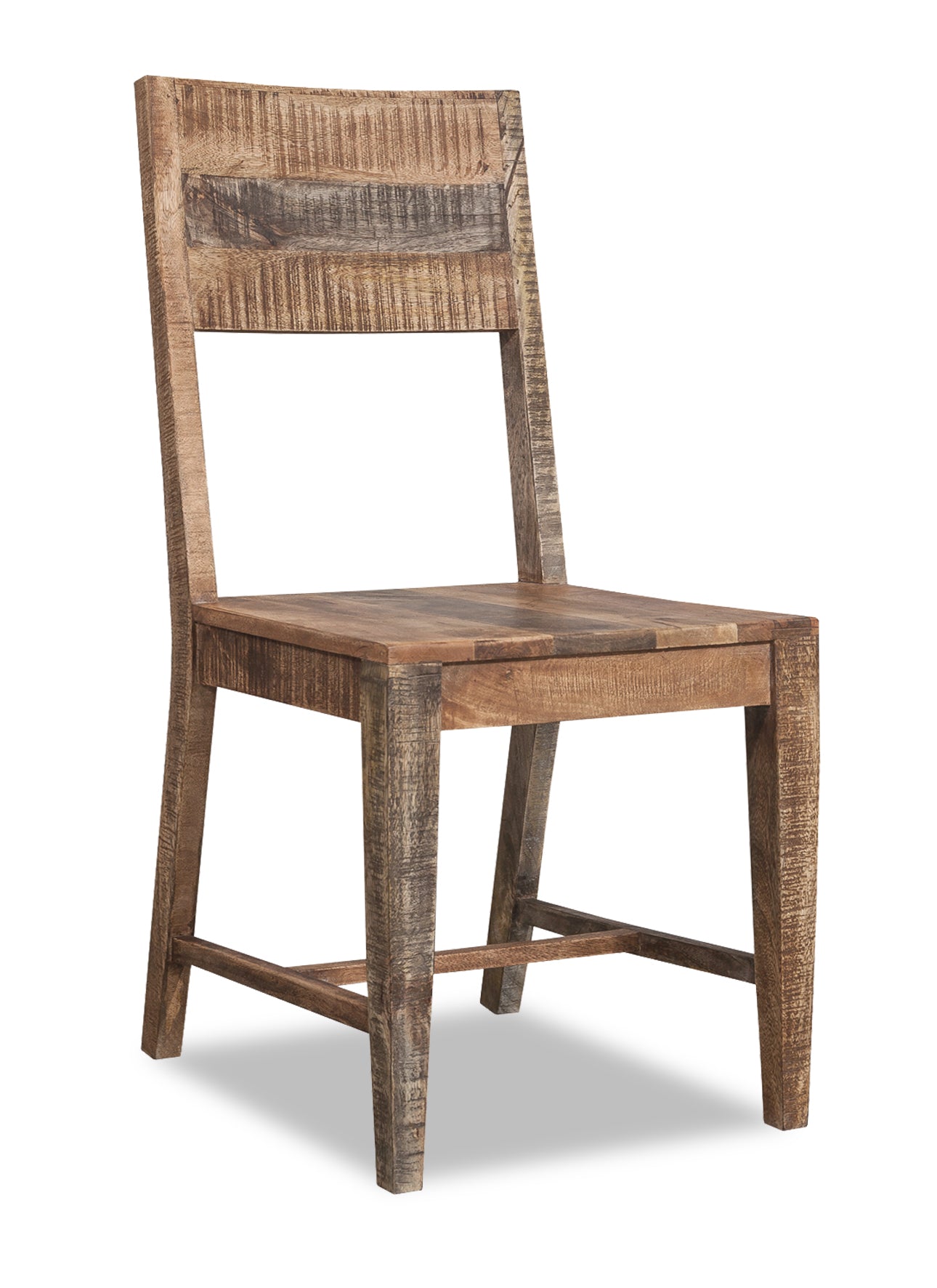 HomeRoots Set of 2 Solid Mango Wood Dining Chairs