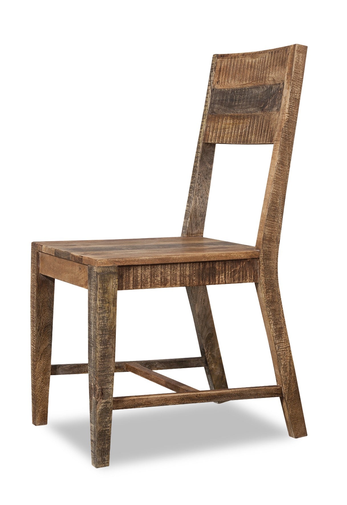 HomeRoots Set of 2 Solid Mango Wood Dining Chairs
