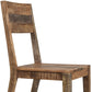 HomeRoots Set of 2 Solid Mango Wood Dining Chairs