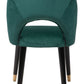 HomeRoots Set of 2 Teal Green Thick Loop Back Dining Chairs