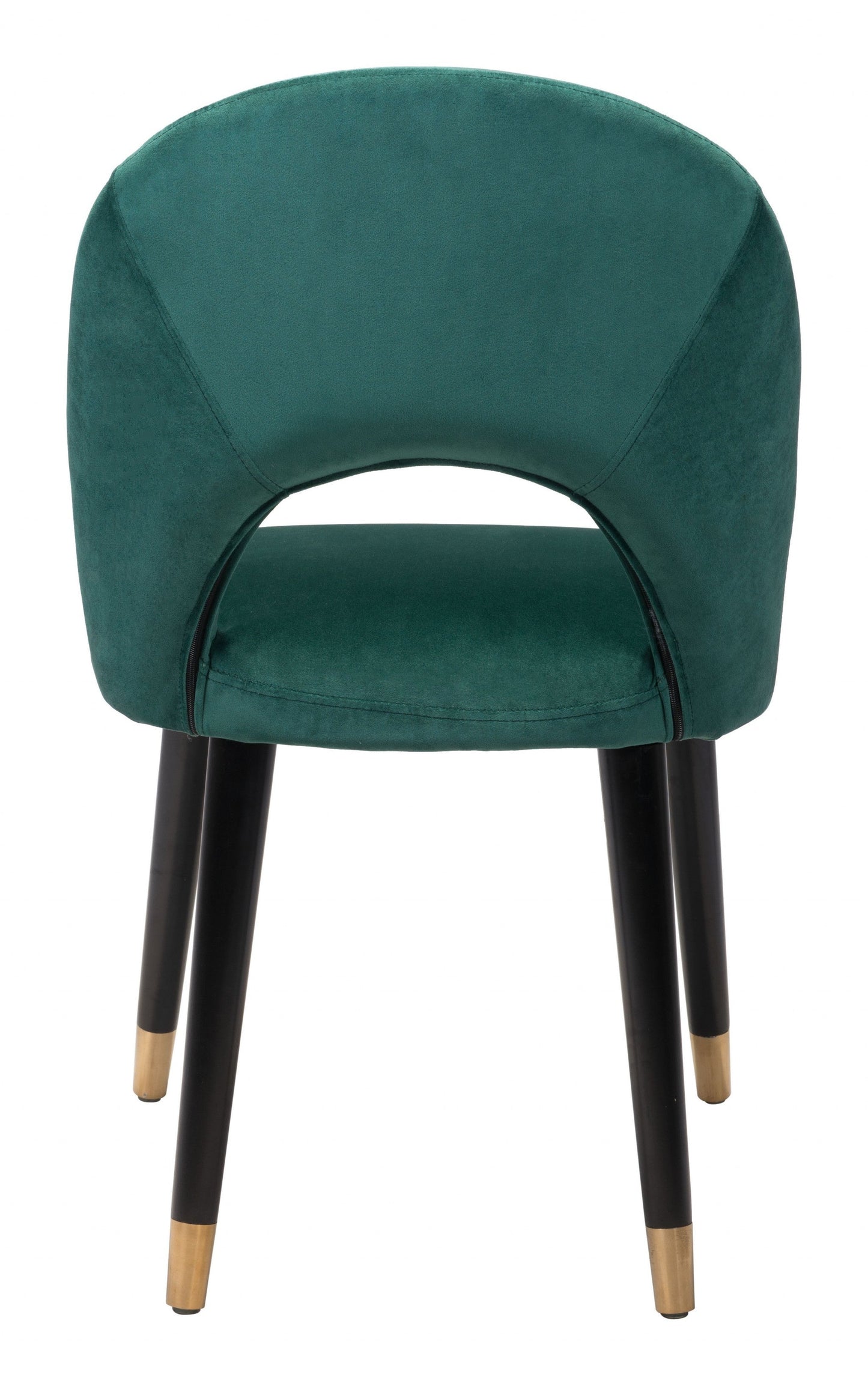 HomeRoots Set of 2 Teal Green Thick Loop Back Dining Chairs
