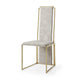 HomeRoots Set of 2 Ultra Modern Beige Suede and Gold Dining Chairs