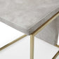 HomeRoots Set of 2 Ultra Modern Beige Suede and Gold Dining Chairs