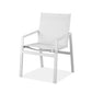 HomeRoots Set of 2 White Aluminum Dining Armed Chairs