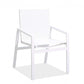 HomeRoots Set of 2 White Aluminum Dining Armed Chairs