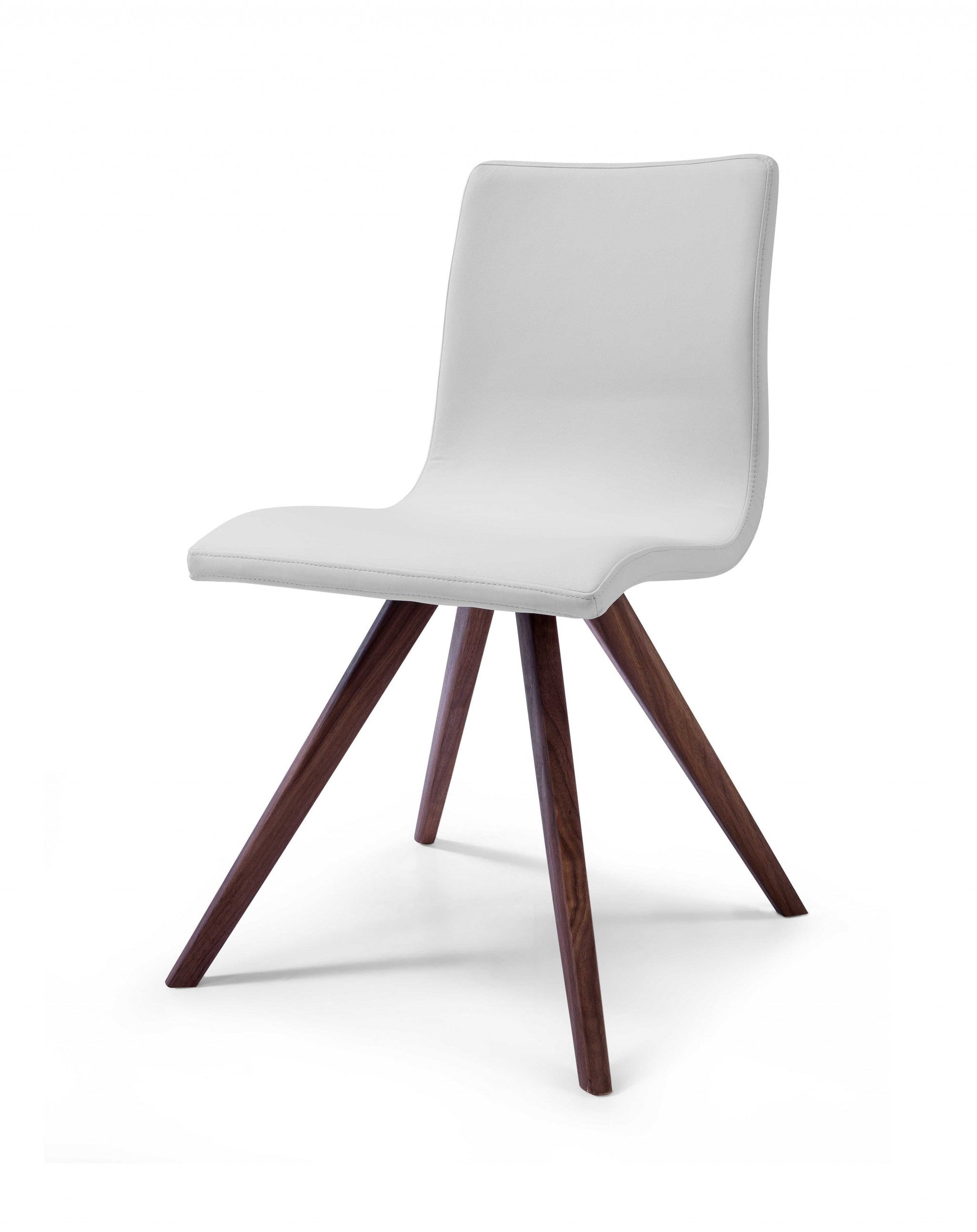 HomeRoots Set of 2 White Faux Leather Dining Chairs