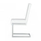 HomeRoots Set of 2 White Silver Modern Dining Chairs