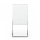 HomeRoots Set of 2 White Silver Modern Dining Chairs