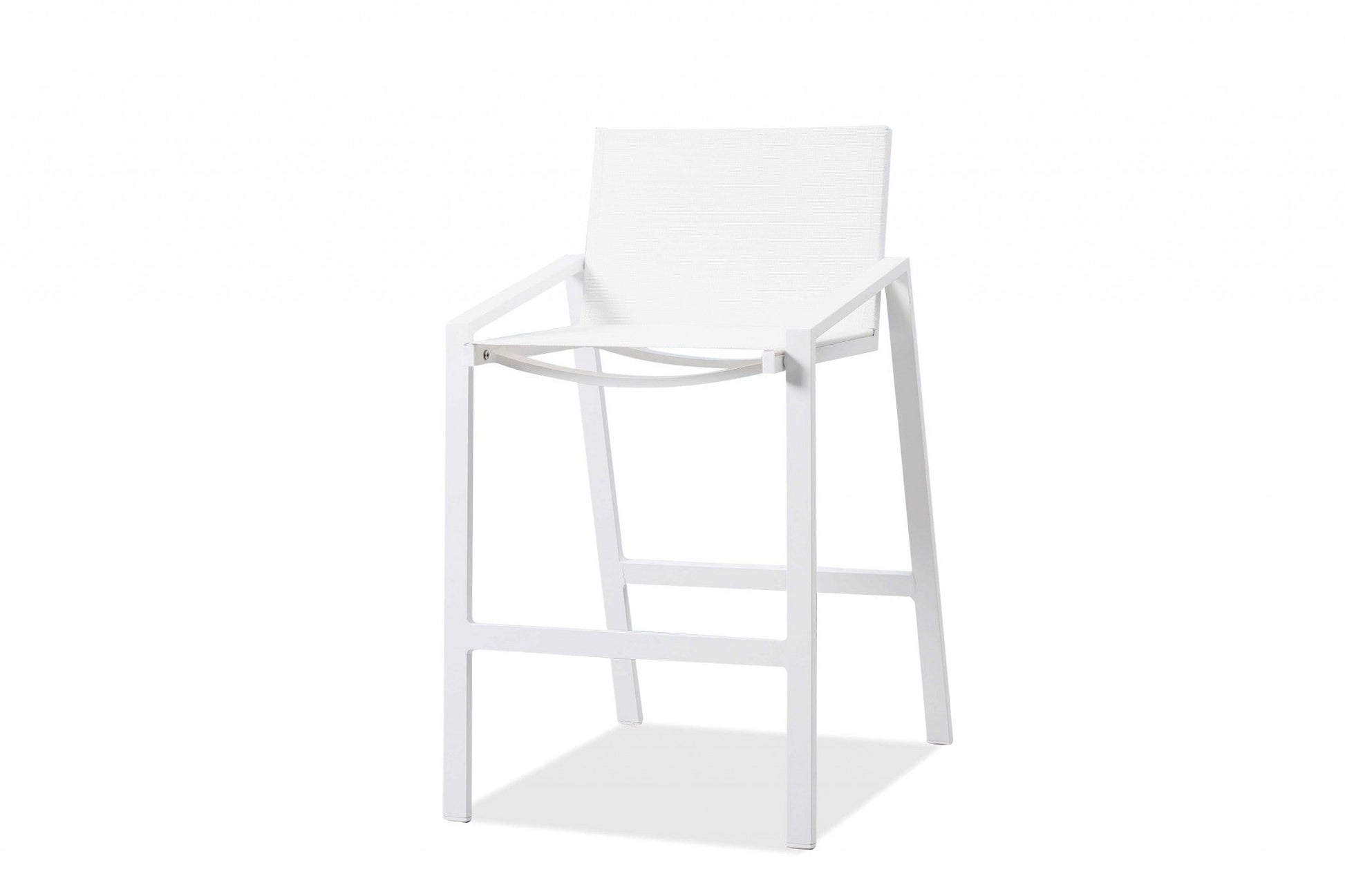 HomeRoots Set of 2 White Stainless Steel Bar Stools