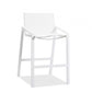 HomeRoots Set of 2 White Stainless Steel Bar Stools