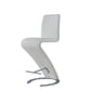 HomeRoots Set of 2 White Z Shape design Barstools with Horse Shoe Shape Base