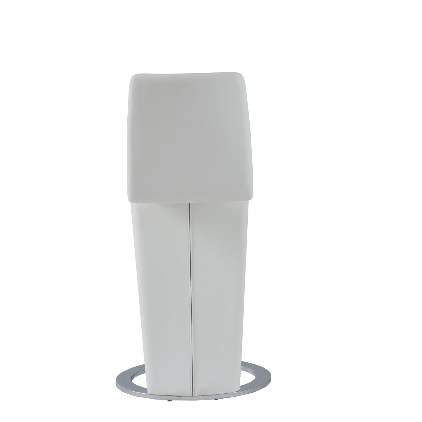 HomeRoots Set of 2 White Z Shape design Barstools with Horse Shoe Shape Base