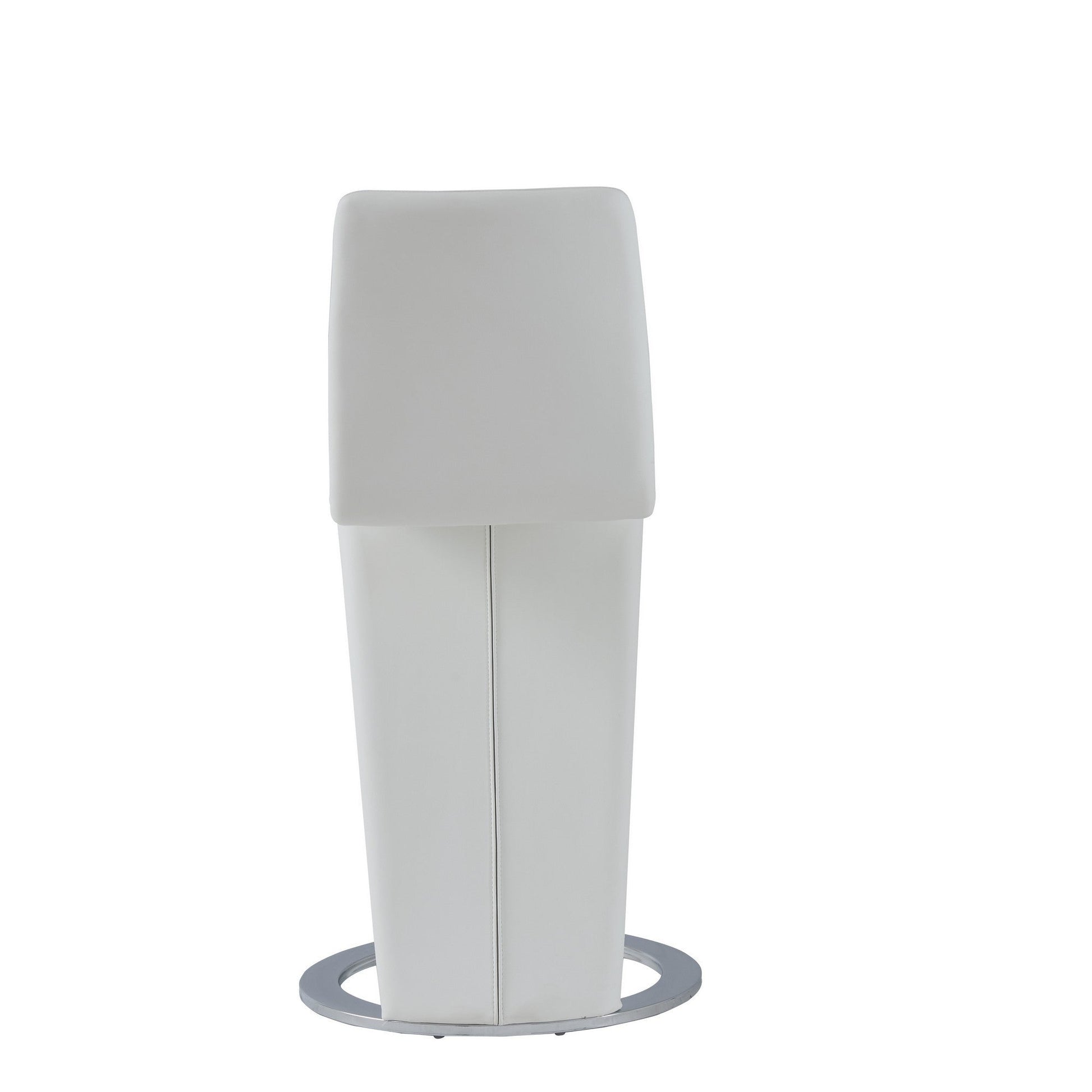 HomeRoots Set of 2 White Z Shape design Barstools with Horse Shoe Shape Base