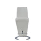 HomeRoots Set of 2 White Z Shape design Barstools with Horse Shoe Shape Base