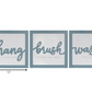 HomeRoots Set of 3 Blue Hang Brush Wash Framed Wall Art