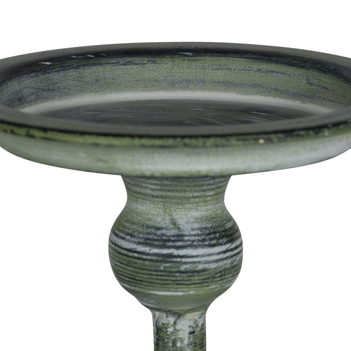 HomeRoots Set of 3 Vintage Green Candle Holders