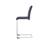 HomeRoots Set of 4 Black Two tone Barstools with Silver Tone Metal Base
