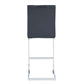 HomeRoots Set of 4 Black Two tone Barstools with Silver Tone Metal Base