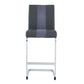 HomeRoots Set of 4 Grey Two tone Barstools with Silver Tone Metal Base