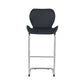 HomeRoots Set of 4 Modern Black Barstools with Chrome Legs
