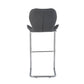 HomeRoots Set of 4 Modern Grey Barstools with Chrome Legs